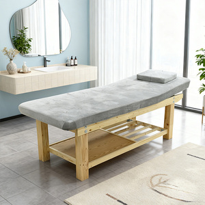 Respaldo de diseño Simple tailandés, mesa de masaje de madera de elevación Manual, camas de masaje para salón de belleza, cama de belleza de Spa con gran espacio de almacenamiento - Product Image 2