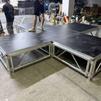 Plateforme de Scène Mobile et Portable en Aluminium pour Événements, Mariages, Concerts, DJ – Dimensions : 1x1m, 2x2m, 1,2x1,2m, 1,2x2,4m