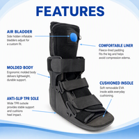 Botte de marche gonflable légère avec compression de la cheville et semelle en TPR pour la rééducation des fractures et des entorses