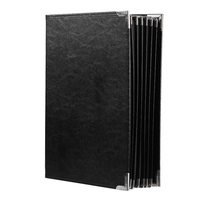 Prix usine Logo personnalisé Transparent PVC PU cuir bord Restaurant Menu couverture 8.5x11 pouces A4 taille Menu couverture/livre