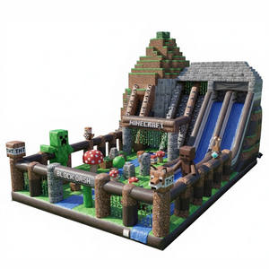 Castillo Inflable Comercial con Tobogán, Diseño de <span class=keywords><strong>Minecraft</strong></span>, de PVC, para Niños - Product Image 2