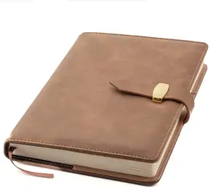 Cuero de la Pu cuaderno A5 sin escribir cuero de tamaño de viaje portátil recargable de la cubierta de impresión cuaderno personalizado diario