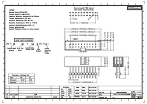 מחבר OEM בקופסה, מרווח 2.54 מ\"מ, DC3, 4 פינים, 5, 6, 7 פינים, שורה בודדת, 180 °   מחברי פליז ישרים מסוג DIP זכר למעגלים מודפסים (PCB) מרובי פלסטיק - Product Image 2