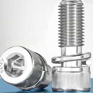 उच्च गुणवत्ता वाले डि912 m2 m3 m4 m5 304 स्टेनलेस स्टील सॉकेट सिर बोल्ट वसंत वाशर स्टेम 10 मिमी 16 मिमी दो एक 25 मिमी सिर स्क्रू - Product Image 4