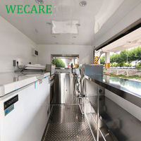 WECARE Voedselwagens Lemonade Smoothies Bar Slush Fris Fruit Sap Bier Koffie Snacks Foodtruck Aanhangwagen met Koelkast
