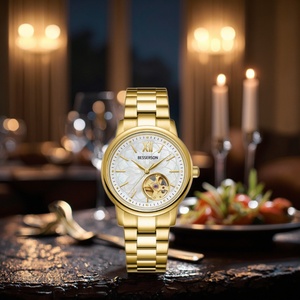 Montre-bracelet de luxe pour femmes, mouvement automatique, diamants, logo personnalisé, bracelet en acier inoxydable, Miyota 6T28, analogique, résistante à l'eau - Product Image 3