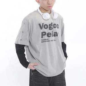 Logo personnalisé Double Couche T-shirt à Manches Longues pour Hommes T-shirt Surdimensionné à Manches Longues pour Hommes 100% Coton - Product Image 4