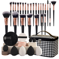 Éponges et pinceaux de maquillage professionnels personnalisés avec logo, synthétiques, sans cruauté animale, pour le visage, le fond de teint et les sourcils