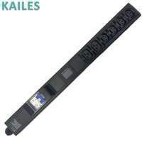 KAILES 30A 220V AC Monophasé Compté Personnalisé 6 Prises 12 Emplacements Norme Allemande Noir Aluminium Distribution d'Énergie
