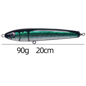 Señuelo de madera de 20 cm y 90 g, multicolor, biónico, artificial, para pesca de atún en agua salada. - Product Image 2