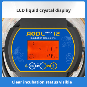 Vẹt Pro 12 lồng ấp với màn hình LCD điều khiển thông minh màn hình tinh thể lỏng và cung cấp không khí xoắn ốc 360 ° - Product Image 3