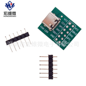 Placa Adaptadora Hongwei Micro Tipo C USB a DIP Hembra HW 189 con Pines de Conexión para Prototipos - Product Image 2
