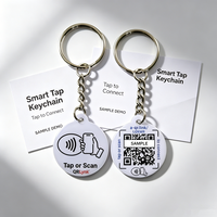 Etiqueta de Llavero RFID Personalizada con Código QR, Mini Chip NFC ISO 1K de 13.56 MHz, PET PVC, Resistente al Agua, para Control de Acceso y Pagos en Hoteles