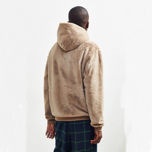 Blank Hoodies <strong>Faux</strong> <strong>Fur</strong> <strong>Hoodie</strong> Mens Streetwear <strong>Hoodie</strong> Soft and Comfortable - Product Image 2