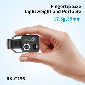 RK-C296 범용 휴대 전화 현미경 <span class=keywords><strong>200x</strong></span> 배율 줌 카메라 클램프 LED 렌즈 - Product Image 6
