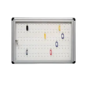 Key Cabinet Wall Mount Locking key holding box safe Aluminum alloy anodized Acrylic glass door