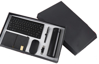 Ensemble de papeterie haut de gamme couleur or Diarly avec claviers sans fil et souris U Disk coffret cadeau d'affaires