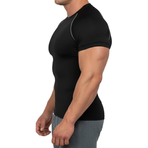Camiseta Deportiva de Compresión Transpirable Personalizada de Media Manga para Hombre, Ropa Deportiva de Alta Calidad para Gimnasio, Camiseta Informal para Hombre - Product Image 2