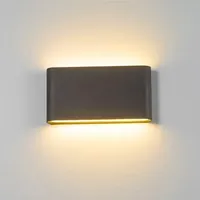 Appliques murales modernes à double tête, éclairage intérieur/extérieur, COB 6W 12W LED, étanches IP65, AC 85-265V