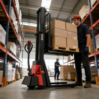 Chariot élévateur électrique à batterie lithium-ion 24V 30Ah ZOOYA ZYE15F3H à double fonction de transport et de superposition, capacité de charge de 1,5T