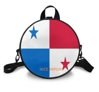 Tas Bahu Bendera Martinique untuk Wanita Tas Tangan Bulat PU dengan Ritsleting untuk Penggunaan Sehari-hari Dompet Ponsel Tas Selempang Wanita Trendi
