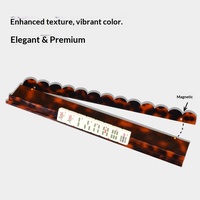 Support de Mahjong en Acrylique Marque Leti, à Fixation Magnétique, Couleur Écaille de Tortue Américaine, Règle de Mahjong Juif