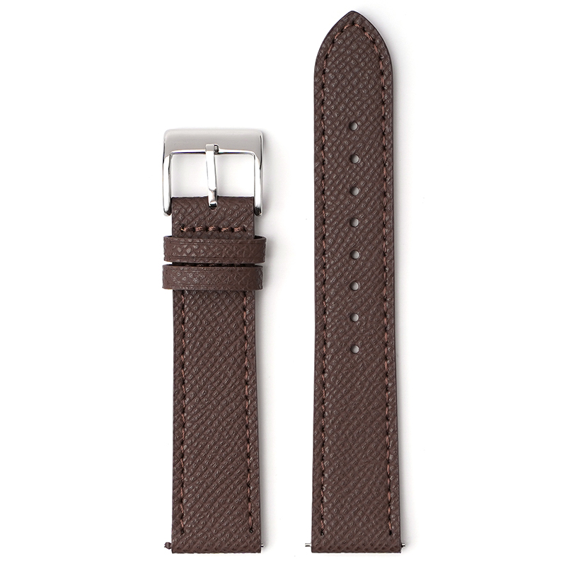 Dark Brown&Brown Line+Silver Buckle