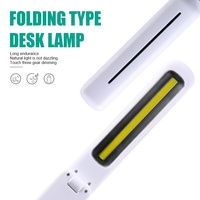 Lampe de lecture de table pliante à LED, 3 modes réglables USB, lumière blanche, lampe de lecture de livre