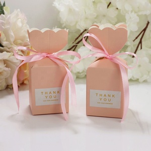 Túi Hộp Kẹo Quà Tặng Bằng Bìa Cứng Nhiều Màu Hộp Quà Tặng Quà Tặng Đám Cưới Bằng Giấy Thủ Công Mới Hộp Bánh Quy Tiệc Sinh Nhật Cho Trẻ Em Có Ruy Băng - Product Image 1