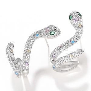 Orecchini a Forma di Serpente con Artigli, Eleganti e Chic, Gioielli per Orecchie da Donna, per Uso Quotidiano, Feste, Regalo, Accessorio - Product Image 1