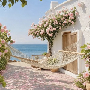 <span class=keywords><strong>Hamac</strong></span> double <span class=keywords><strong>en</strong></span> corde de coton et <span class=keywords><strong>bois</strong></span>, avec filet et poteaux <span class=keywords><strong>en</strong></span> <span class=keywords><strong>bois</strong></span> massif, pour extérieur, balcon, maison, intérieur, jardin, capacité 150 kg, <span class=keywords><strong>2</strong></span> places - Product Image 3