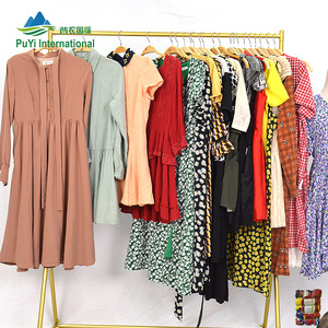 Vestidos Casuales de Seda Sintética con Estampado de Cuello en V, Venta al por Mayor Directa de Fábrica, Ropa Usada <span class=keywords><strong>a</strong></span> <span class=keywords><strong>Granel</strong></span> Mixta - Product Image 6