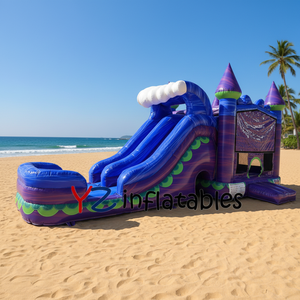 Châteaux gonflables modulaires 7 en 1 avec toboggan, bannière, château gonflable, gonflable d'extérieur, commercial - Product Image 2