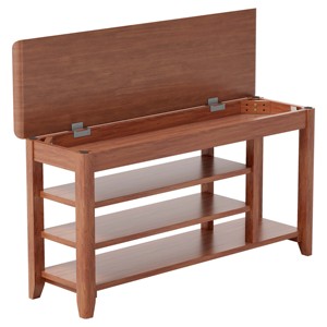 <span class=keywords><strong>Banc</strong></span> à <span class=keywords><strong>chaussures</strong></span> réglable avec rangement supérieur dissimulé, en bois massif, capacité de 250 kg, idéal pour entrée et chambre - Product Image 5