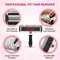 Poignée amovible, matériau ABS solide, brosse à rouleau réutilisable autonettoyante pour chien et chat, brosse à rouleau à charp