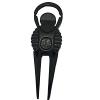 Langlebiges, gummiertes Golf-Divot-Reparaturwerkzeug aus Metall mit ergonomischer Ballgabel und rutschfestem Griff für die Rasenpflege