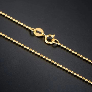 Collar de Cadena con Cuentas de Oro Real Puro de 18K AU750 de Moda de Lujo Lerca, Collar de Bolas Moderno para Mujer como Regalo - Product Image 4