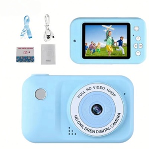 Nouvel appareil photo numérique pour enfants (filles et garçons) avec écran 2,4 pouces, capteur MOS, fonction selfie, design dessin animé, cadeau d'anniversaire, photographie en basse lumière, un clic - Product Image 3