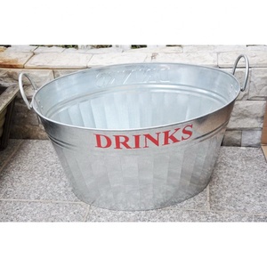 Tùy Chỉnh Thanh Lớn Ice Cooler Bucket Với Đứng Rượu Vang Ice Bucket Kim Loại Nước Giải Khát Bồn Tắm - Product Image 1