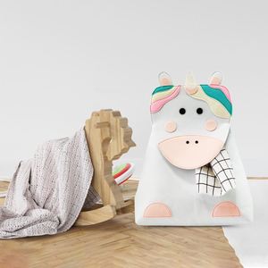 Panier à linge design licorne, panier organisateur pliable en feutre pour ranger les vêtements et les jouets des enfants dans la chambre à coucher - Product Image 5