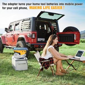 Chargeur de téléphone <span class=keywords><strong>sans</strong></span> <span class=keywords><strong>fil</strong></span> pour batterie Dewalt 20V, adaptateur 4 en 1 avec sortie USB et type-C pour le camping, les voyages, le travail en extérieur - Product Image 6