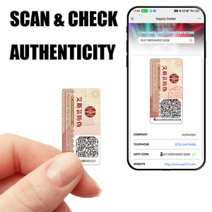 Asy tùy chỉnh xác minh số sê-ri nhãn chống giả mã QR cào nhãn dán - Product Image 6