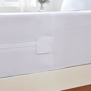 Protecteur de matelas imperméable en TPU en tissu tricoté anti-allergique <span class=keywords><strong>pas</strong></span> <span class=keywords><strong>cher</strong></span>, protège-matelas contre les punaises de lit avec fermeture éclair - Product Image 4