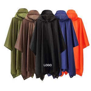 Adult Lightweight Outdoor Hooded Regen Poncho Unisex Regenmantel zum Wandern Camping Angeln - Product Image 2
