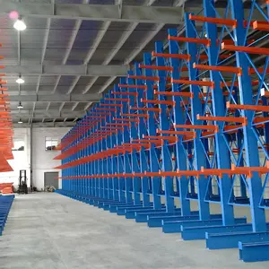 Long Service Life Heavy Duty Storage Cantilever Shelving Racking System Warehouse Cantilever For Rebar Storage