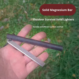 Allume-feu en tige de magnésium pour le camping, grattoir à silex, grattoir à feu en acier inoxydable, couteau grattoir à silex haute résistance - Product Image 3