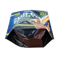 Sachet Doypack Personnalisé Imprimé avec Fermeture Éclair pour Poudre de Protéine de Lactosérum de Qualité Alimentaire 1kg 10kg avec Emballage Souple à Fond Plat et Fermeture Éclair