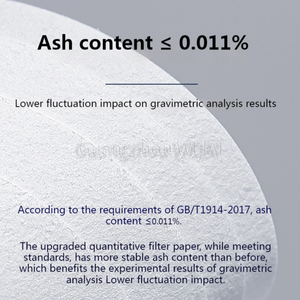 Papel de Filtro Cualitativo Equivalente al Grado 40/41/42/44 Sin Cenizas para Pruebas de Suelo, Fertilizantes, Metales, Alimentos y Laboratorio - Product Image 3