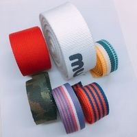 Sangle en polyester tissée sur mesure, la moins chère, à rayures, pour bandoulière de sac