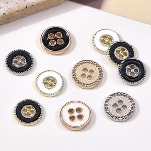 Customized Round 4 Hole <b>Metal</b> Alloy <b>Button</b> Fashion Trends Flat Sew <b>Button</b> For Garment Clothes - Product Image 3